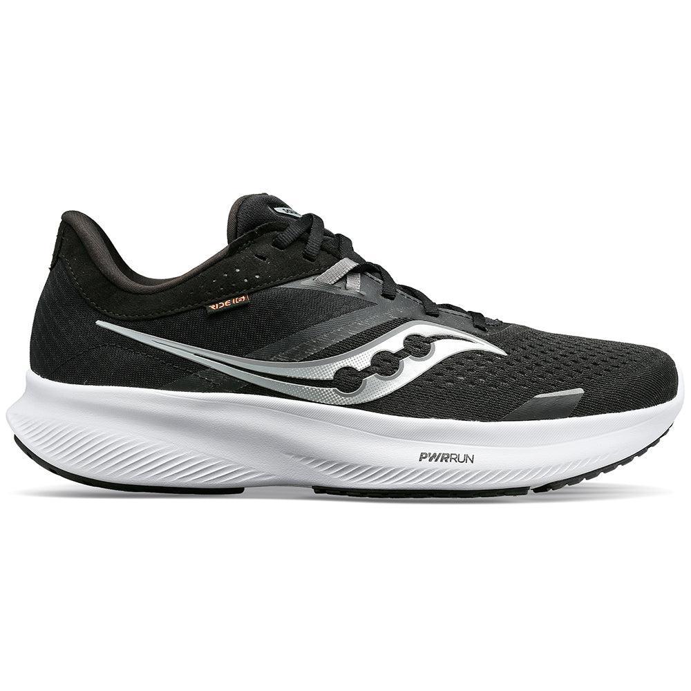 Women's Saucony Ride 16, Black/White, 9.5 B Medium