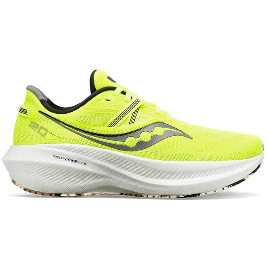 Women's Saucony Triumph 20, Citron/Black, 7 B Medium